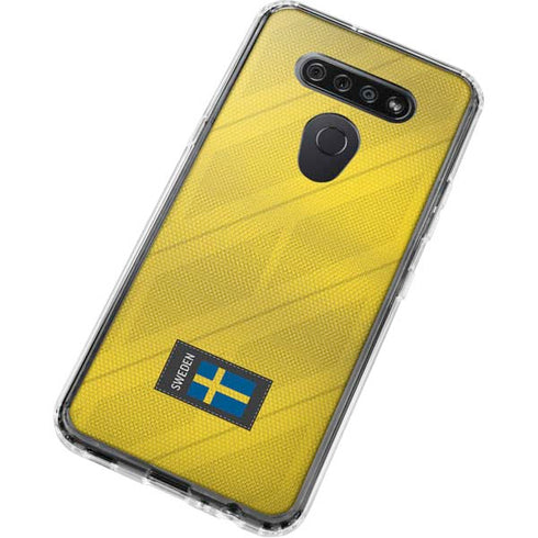 Sweden Soccer Flag LG K51/Q51 Clear Case